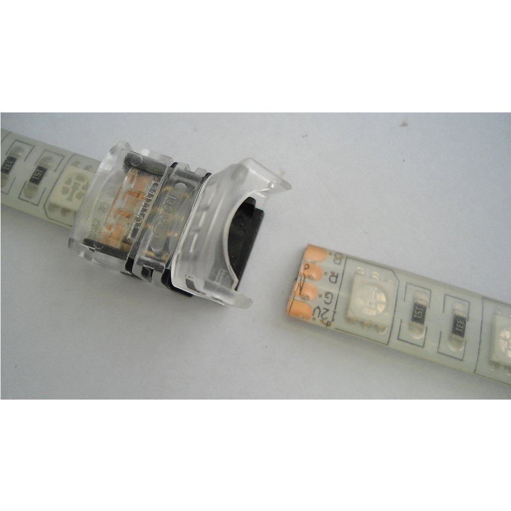 RGB LED Strip Connector 4 pin Solderless Hippopotamus Connector, PCB to PCB, Applicable to 5050 10mm RGB or WS2813 WS2815 WS2818 LED Strip Lights RGB LED Strip Connector 4 pin Solderless Hippopotamus Connector, PCB to PCB, Applicable to 5050 10mm RGB or WS2813 WS2815 WS2818 LED Strip Lights